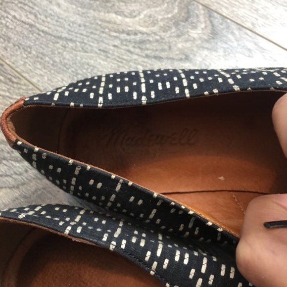 MADEWELL Black/White Leather/Fabric Oxford Shoes 7 - Picture 3 of 10